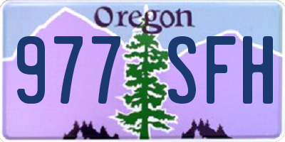 OR license plate 977SFH