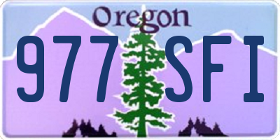 OR license plate 977SFI