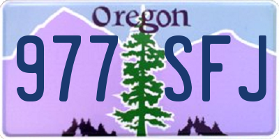 OR license plate 977SFJ