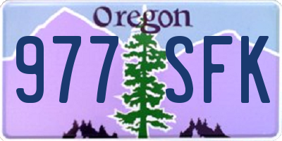 OR license plate 977SFK