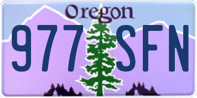 OR license plate 977SFN
