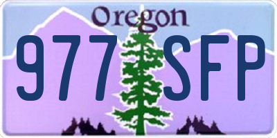 OR license plate 977SFP