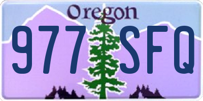 OR license plate 977SFQ