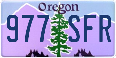 OR license plate 977SFR