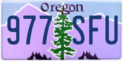 OR license plate 977SFU