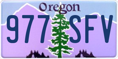 OR license plate 977SFV