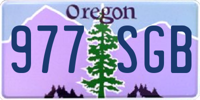 OR license plate 977SGB