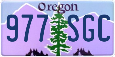 OR license plate 977SGC