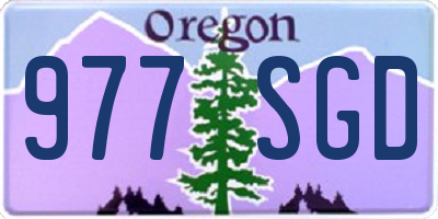 OR license plate 977SGD