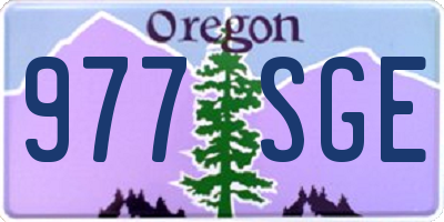 OR license plate 977SGE