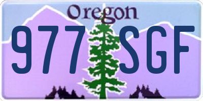 OR license plate 977SGF