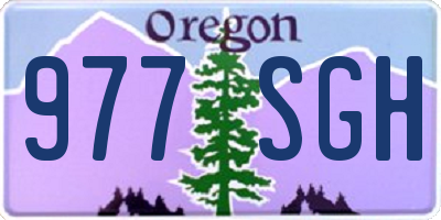 OR license plate 977SGH