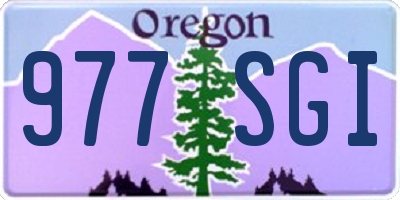 OR license plate 977SGI