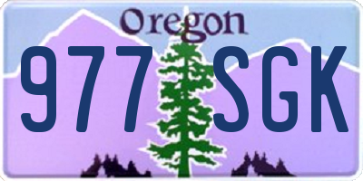 OR license plate 977SGK