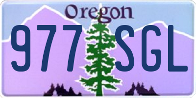 OR license plate 977SGL
