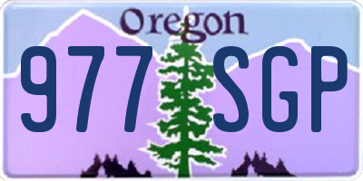 OR license plate 977SGP