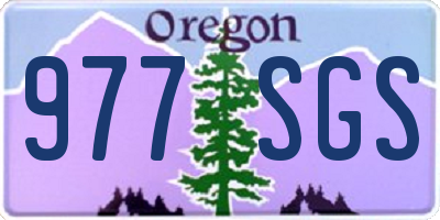 OR license plate 977SGS
