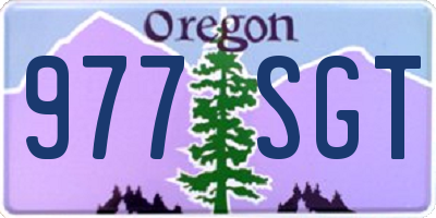 OR license plate 977SGT