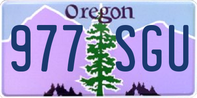 OR license plate 977SGU