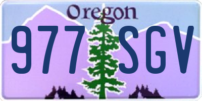 OR license plate 977SGV