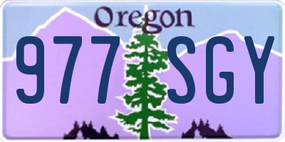 OR license plate 977SGY