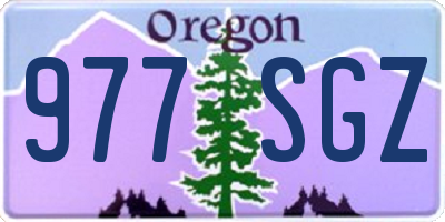 OR license plate 977SGZ