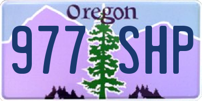 OR license plate 977SHP