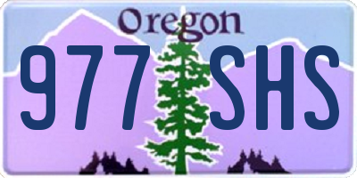OR license plate 977SHS