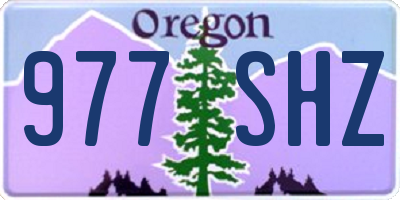 OR license plate 977SHZ