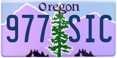 OR license plate 977SIC