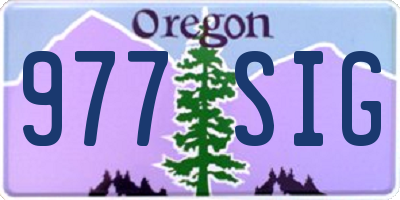 OR license plate 977SIG