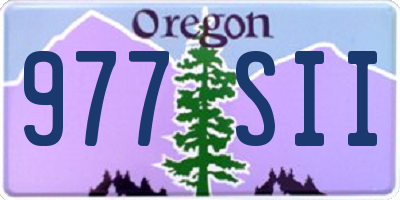 OR license plate 977SII