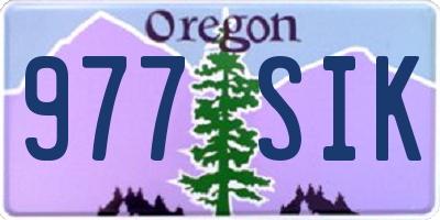 OR license plate 977SIK