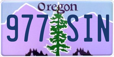 OR license plate 977SIN