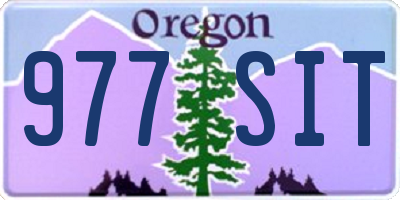 OR license plate 977SIT