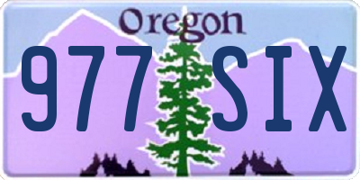 OR license plate 977SIX