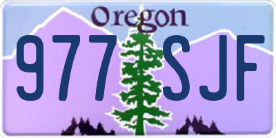 OR license plate 977SJF