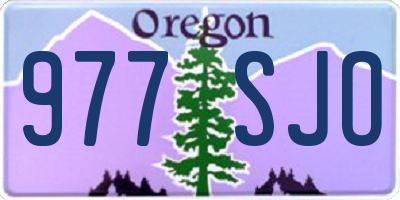 OR license plate 977SJO