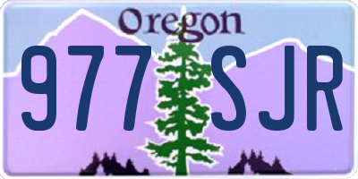 OR license plate 977SJR