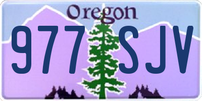 OR license plate 977SJV