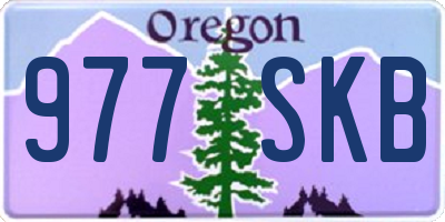 OR license plate 977SKB