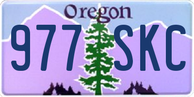 OR license plate 977SKC