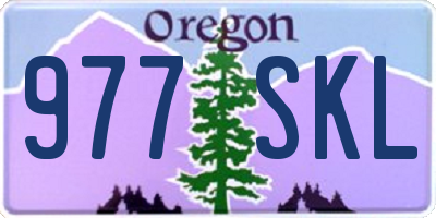 OR license plate 977SKL