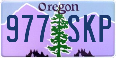OR license plate 977SKP