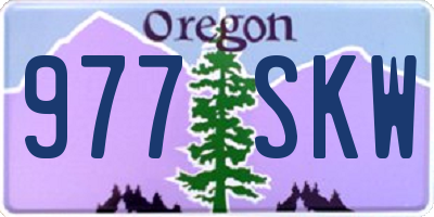 OR license plate 977SKW