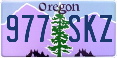 OR license plate 977SKZ