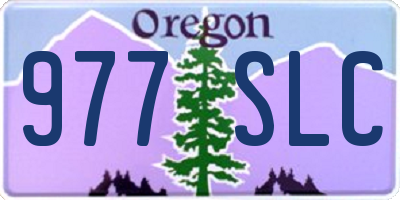 OR license plate 977SLC