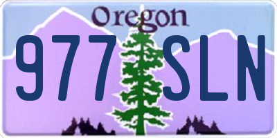 OR license plate 977SLN