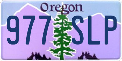 OR license plate 977SLP