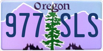 OR license plate 977SLS